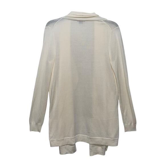 Theory Cardigan Sweater Wool Silk Neutral Aya - Picture 5 of 9